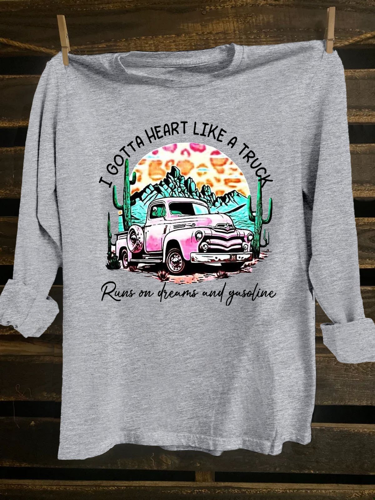 Crew Neck Western Style T-Shirt
