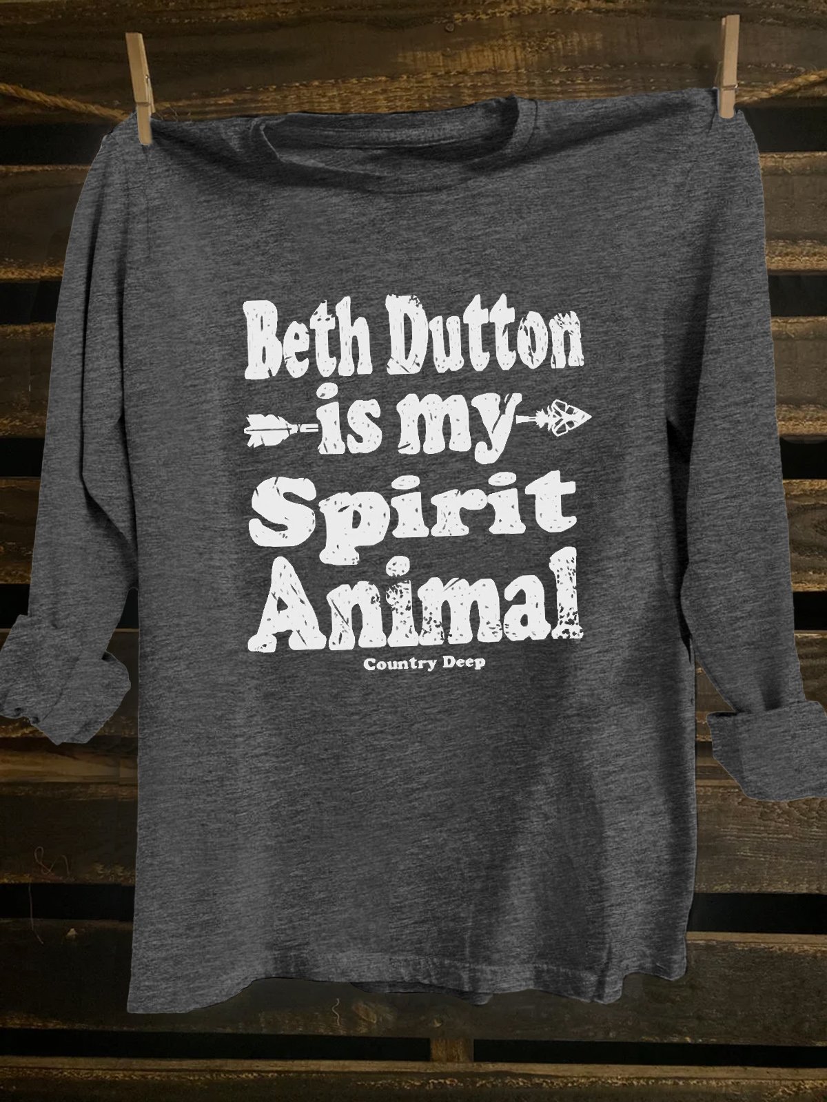 Letter Pattern Western Style Crew Neck Cotton-Blend T-Shirt