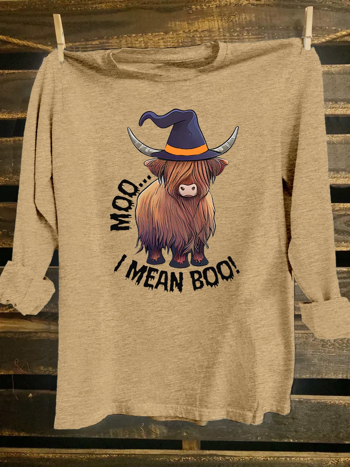 Loose Western Style Crew Neck Halloween T-Shirt