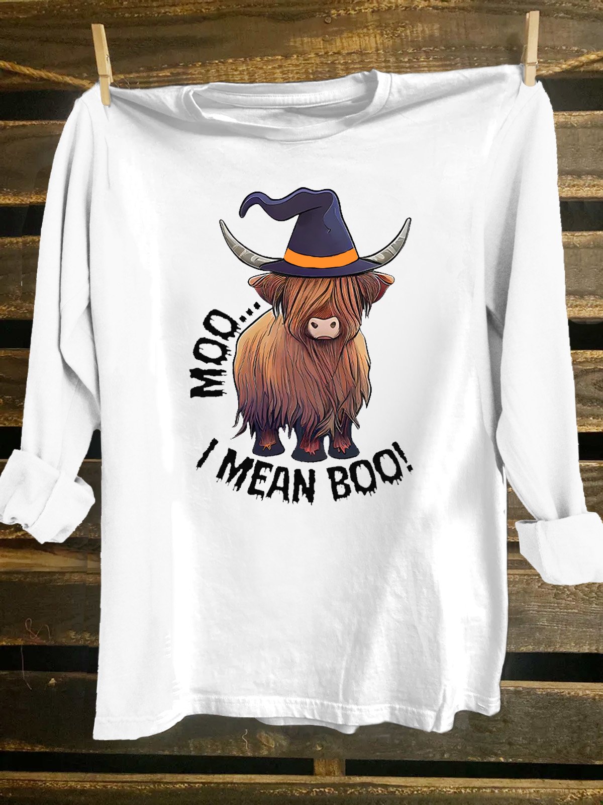Loose Western Style Crew Neck Halloween T-Shirt