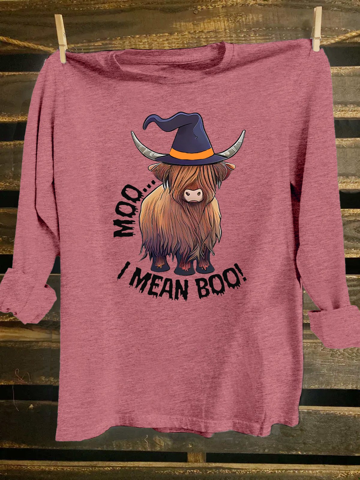 Loose Western Style Crew Neck Halloween T-Shirt