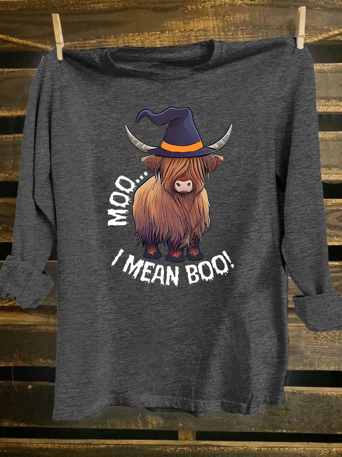 Loose Western Style Crew Neck Halloween T-Shirt