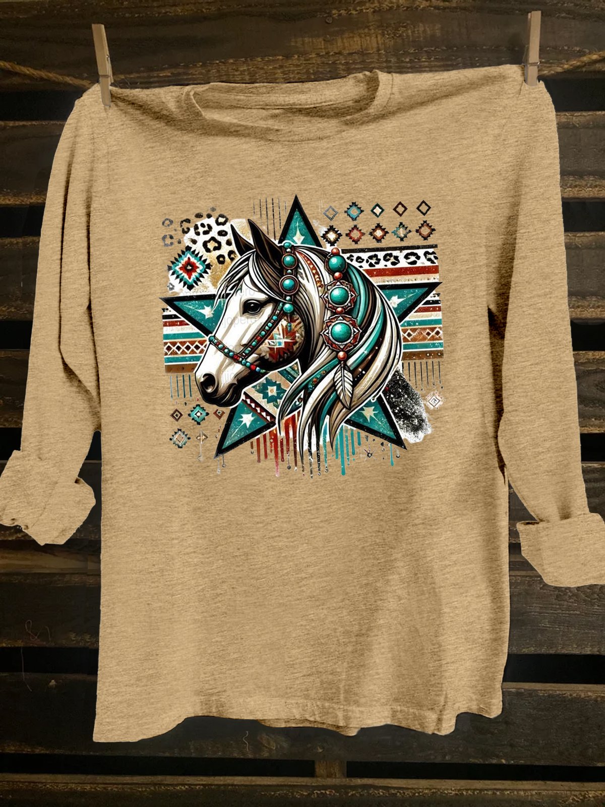 Animal Loose Western Style T-Shirt