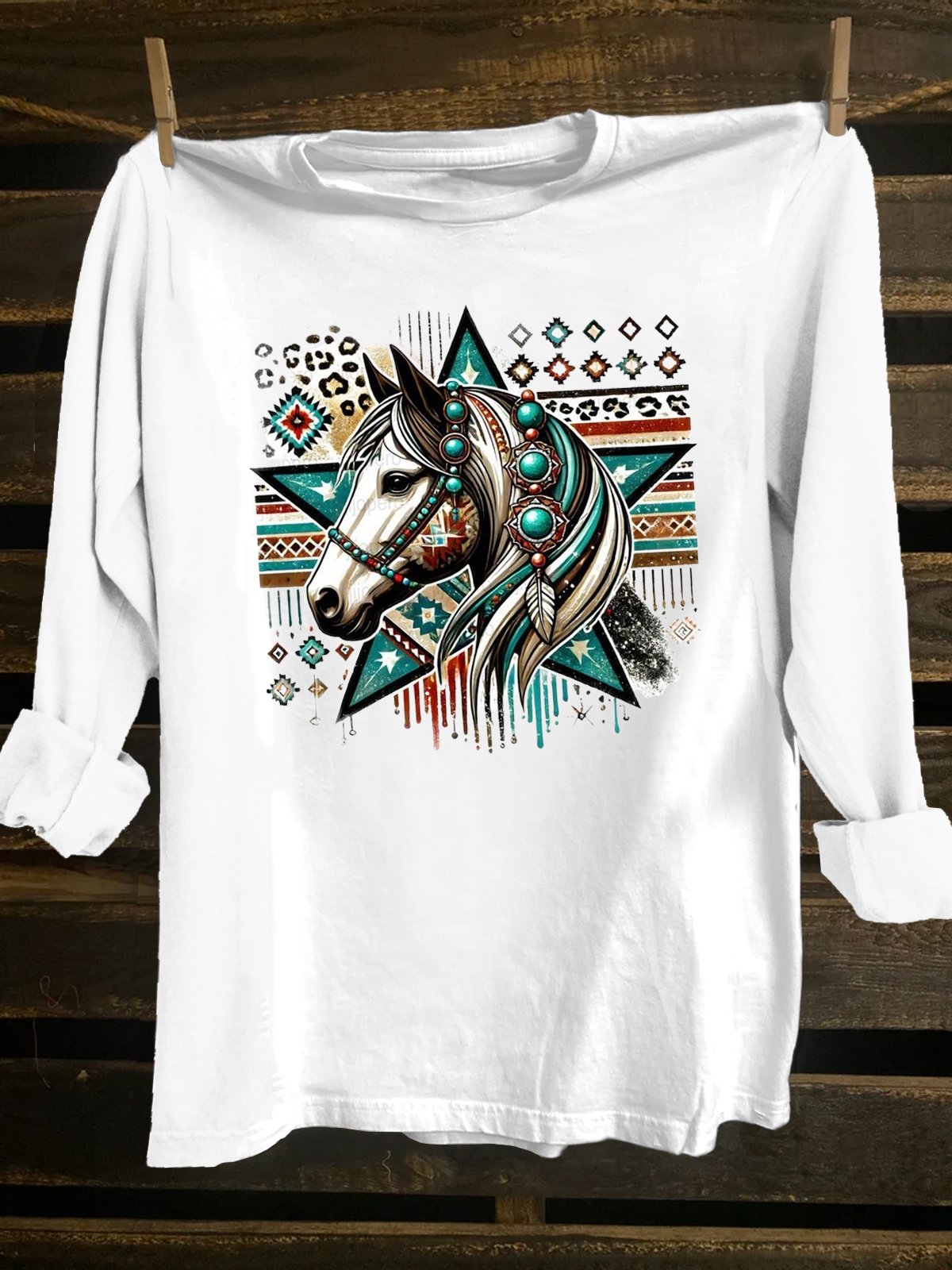 Animal Loose Western Style T-Shirt