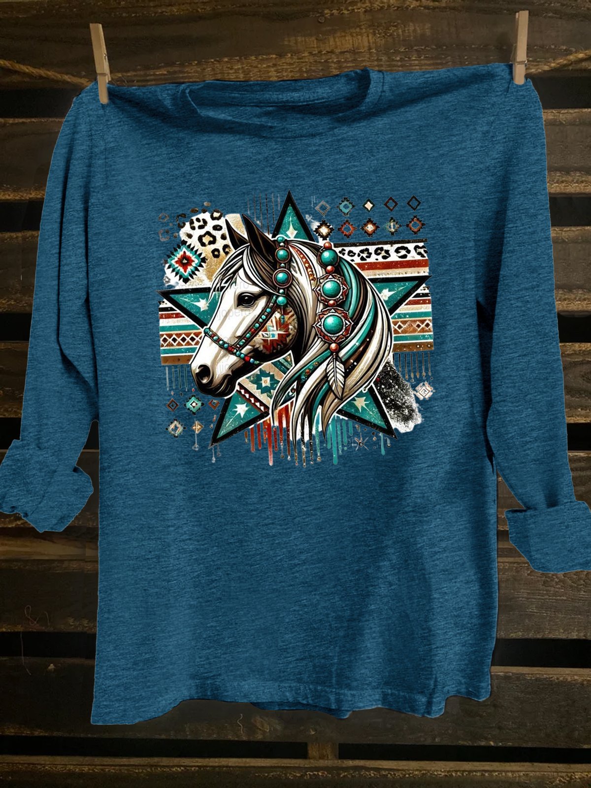Animal Loose Western Style T-Shirt