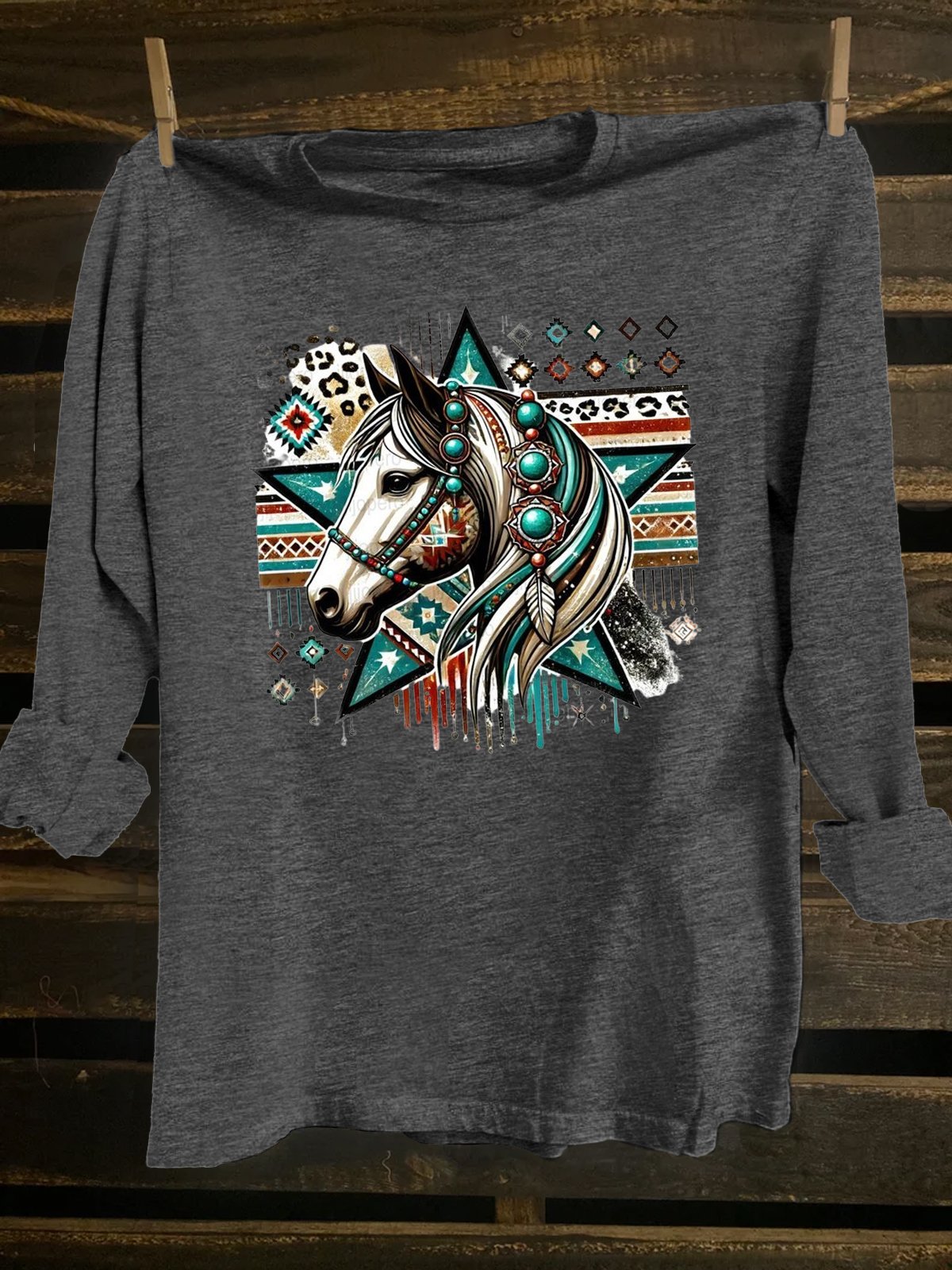 Animal Loose Western Style T-Shirt