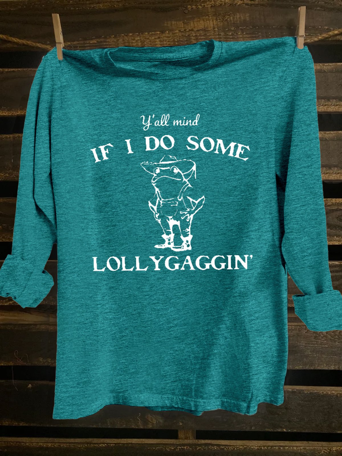 Letter Pattern Western Style Crew Neck T-Shirt