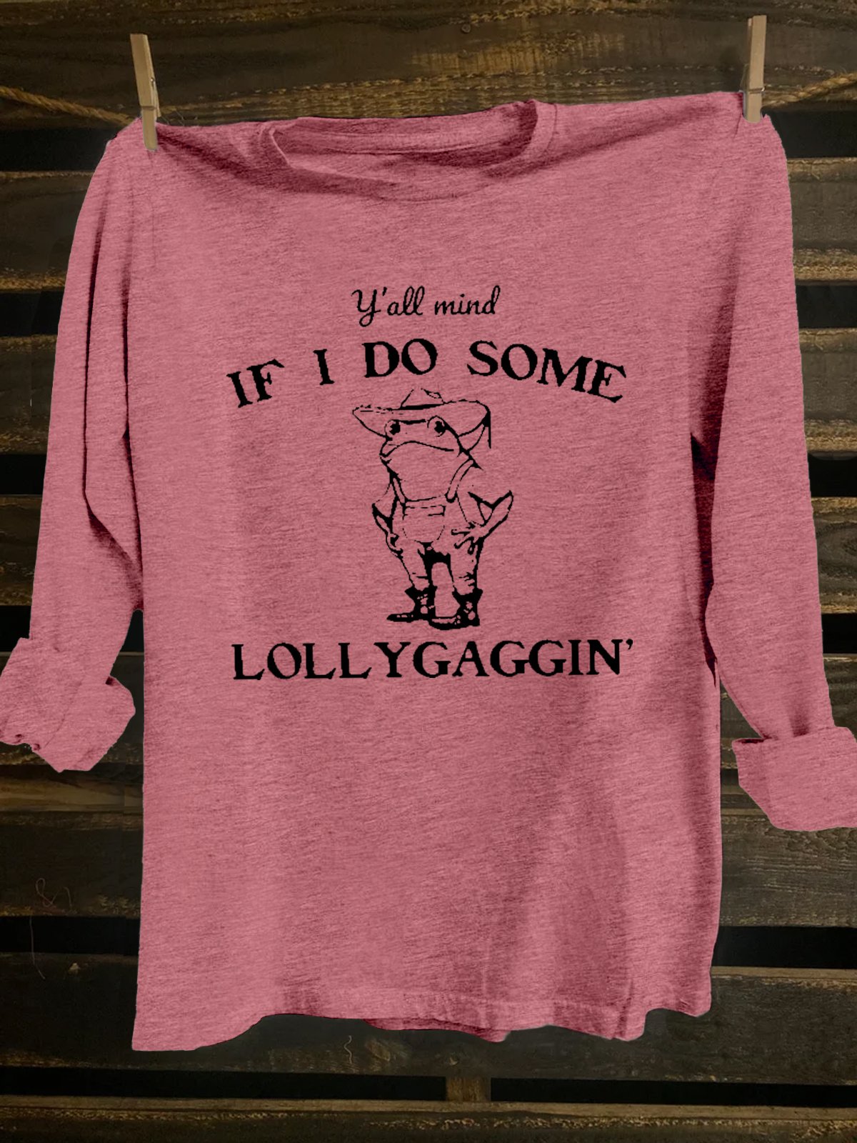 Letter Pattern Western Style Crew Neck T-Shirt