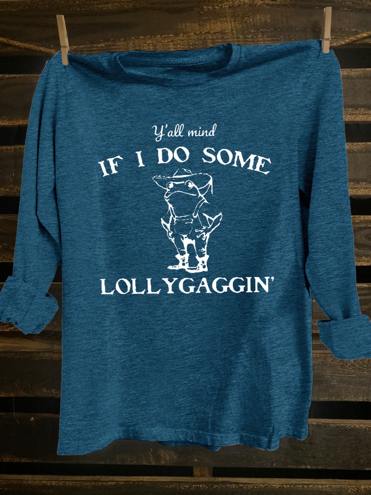 Letter Pattern Western Style Crew Neck T-Shirt
