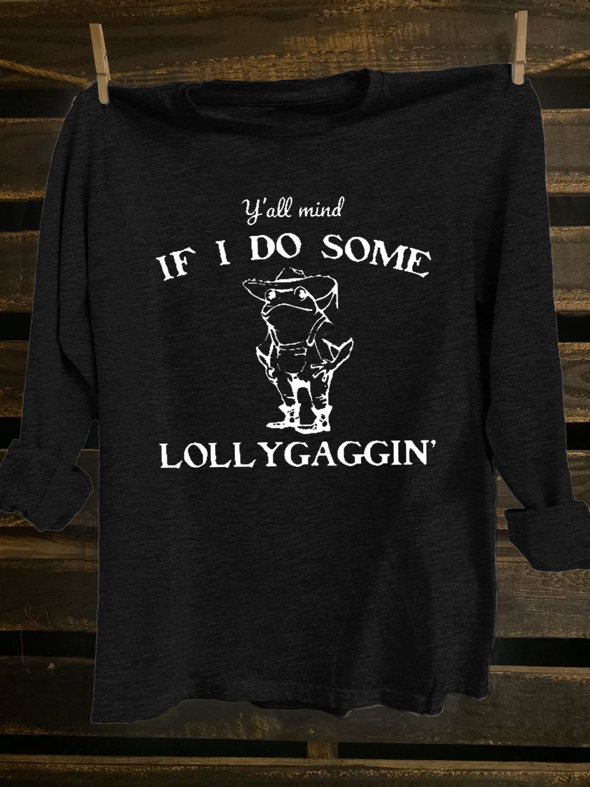 Letter Pattern Western Style Crew Neck T-Shirt