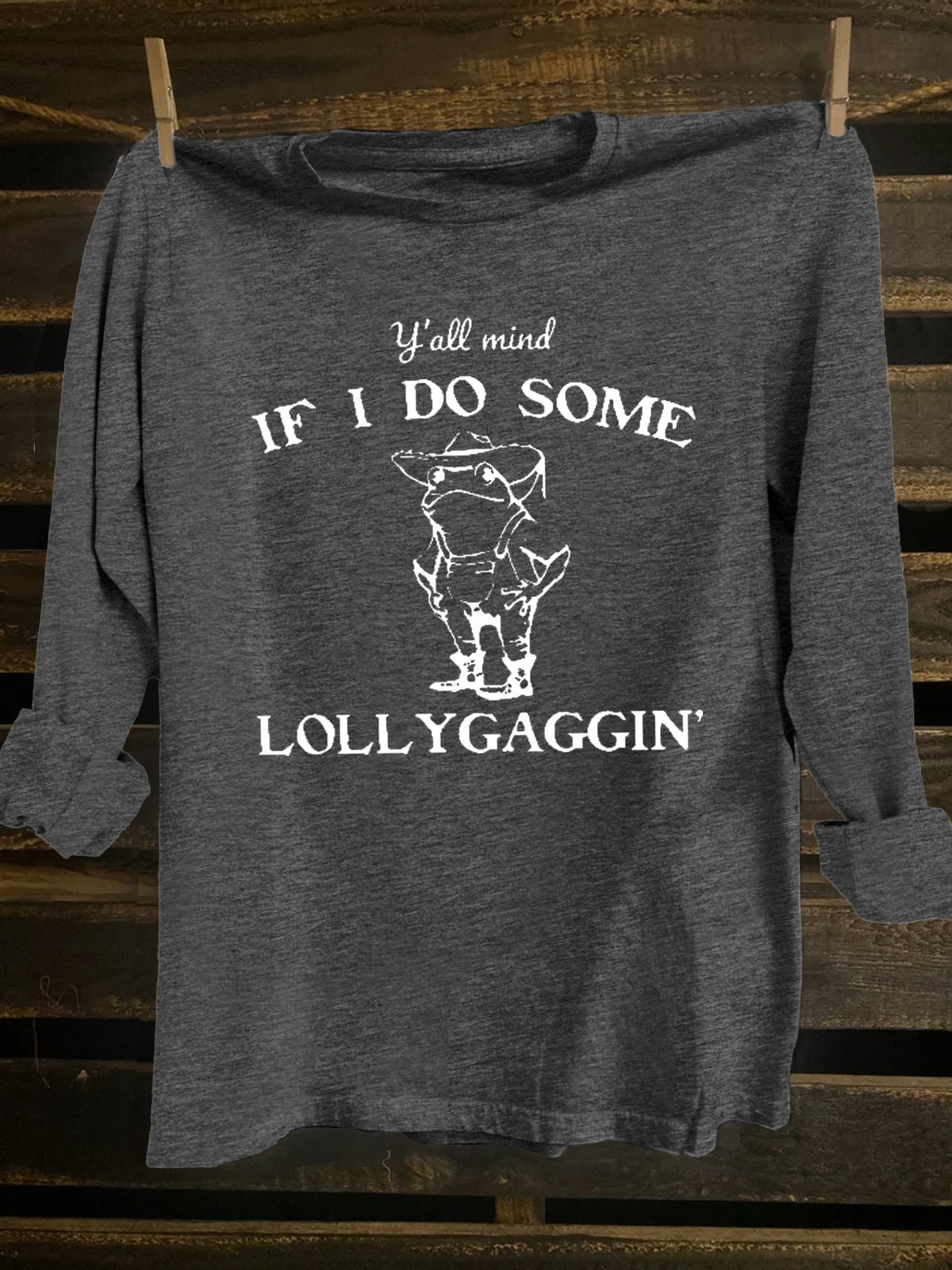 Letter Pattern Western Style Crew Neck T-Shirt