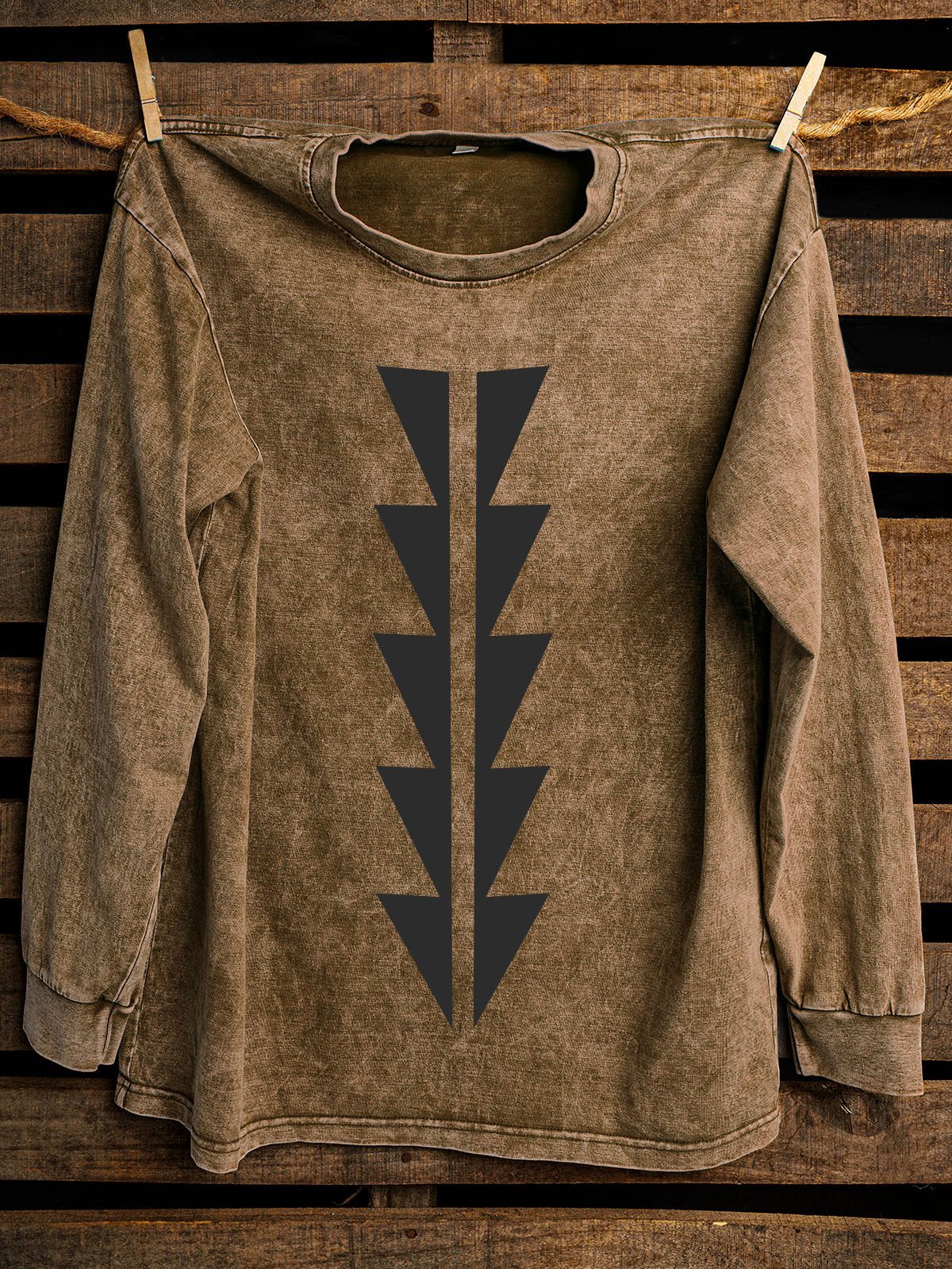 Ethnic Geometry Western Style Cotton Sweatshirt