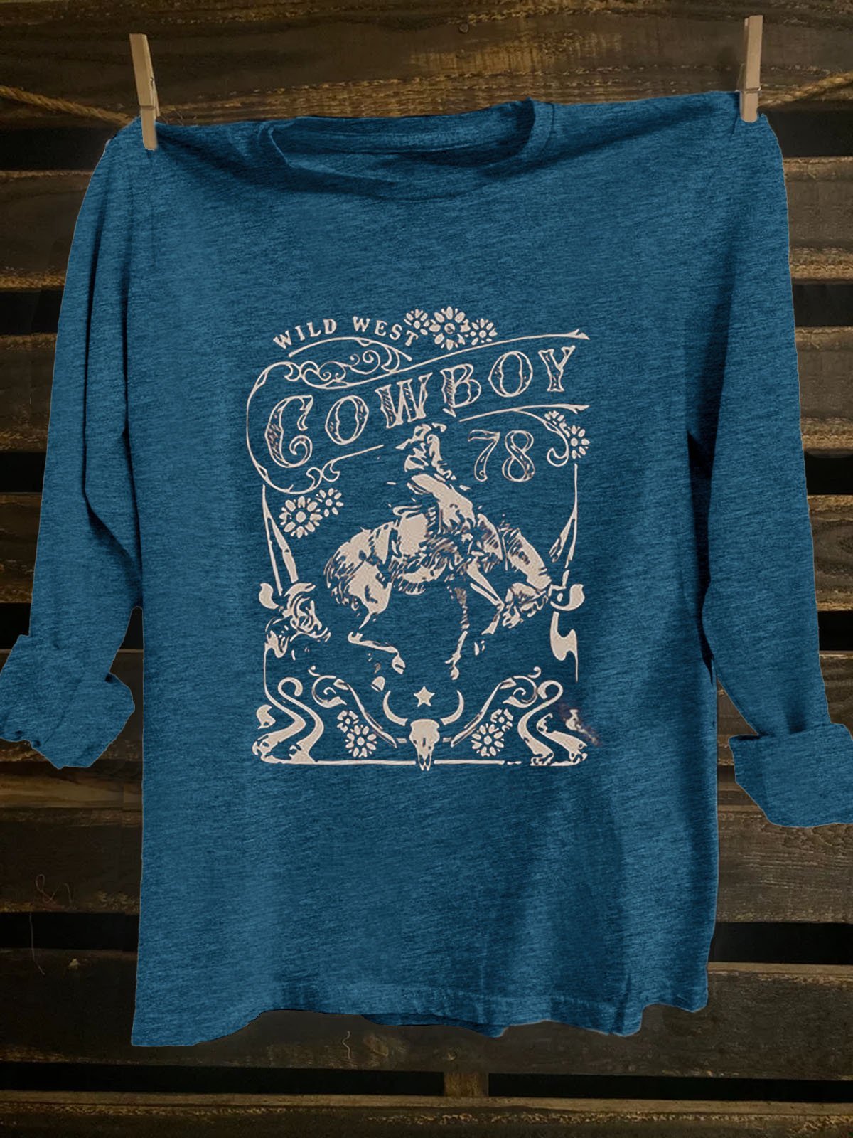 Western Style Text Letters T-Shirt