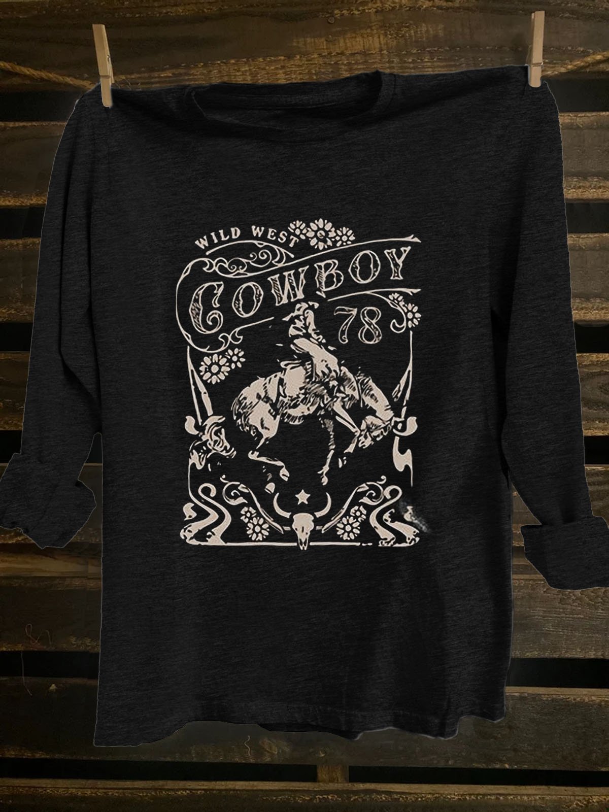 Western Style Text Letters T-Shirt