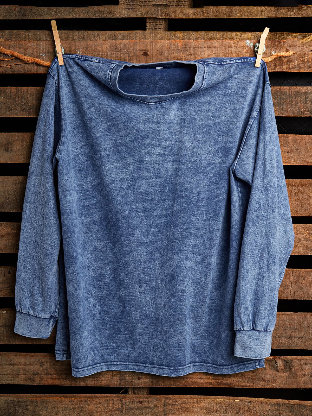 Western Style Loose Distressing Sweatshirt