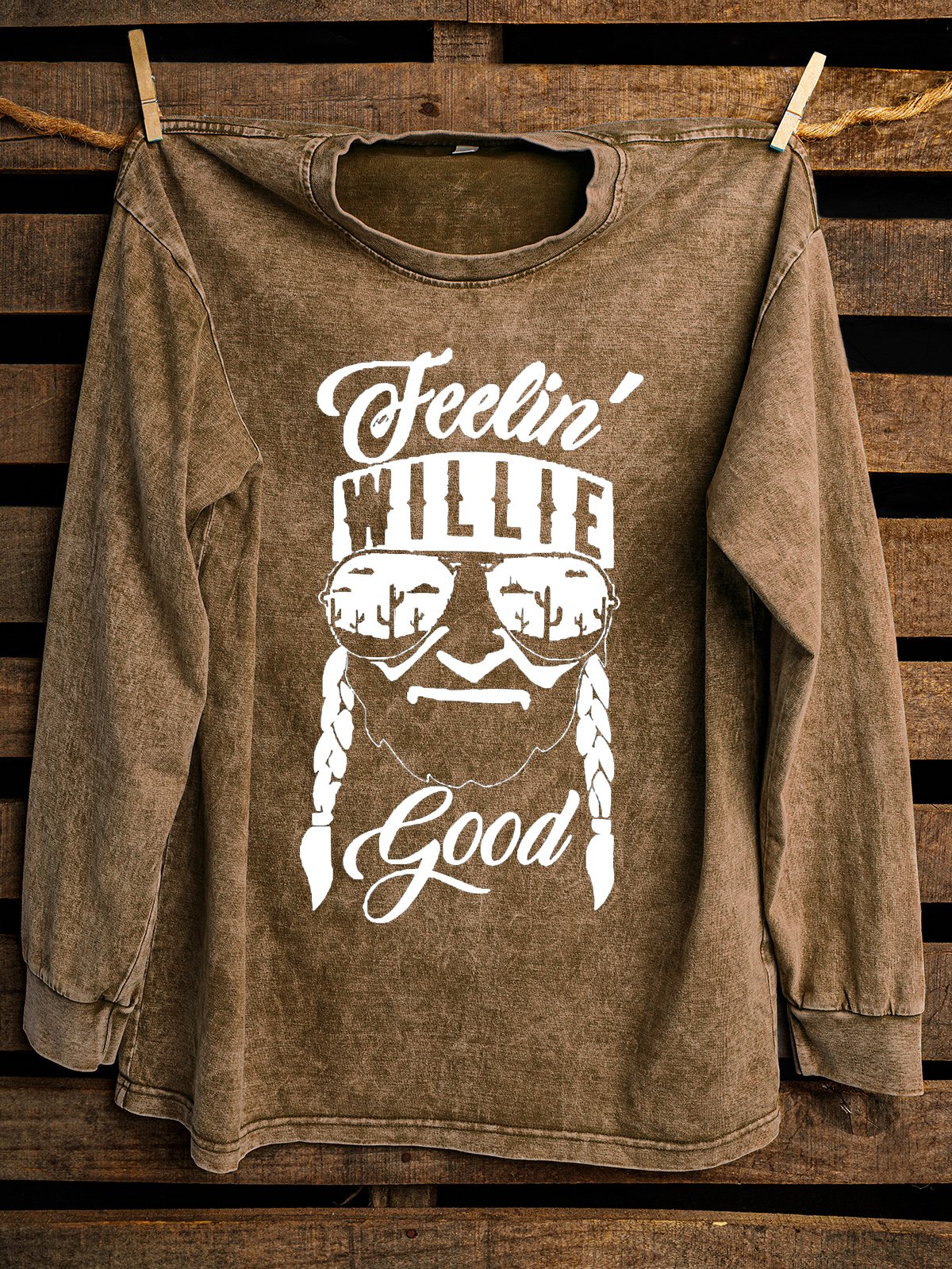 Crew Neck Western Style Sweatshirt