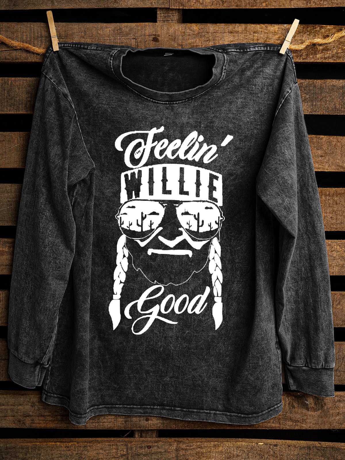 Crew Neck Western Style Sweatshirt