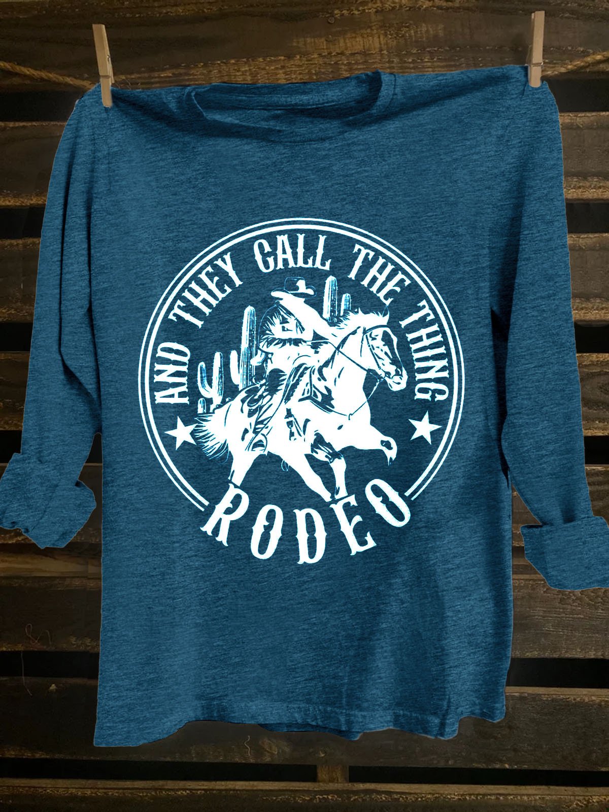 Text Letters Crew Neck Western Style T-Shirt