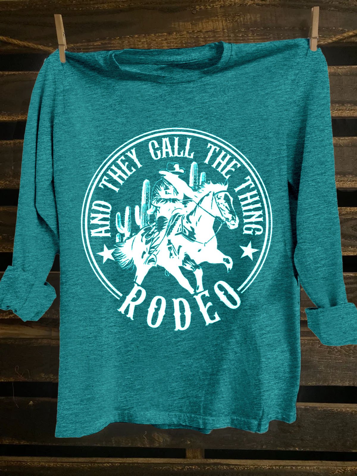 Text Letters Crew Neck Western Style T-Shirt