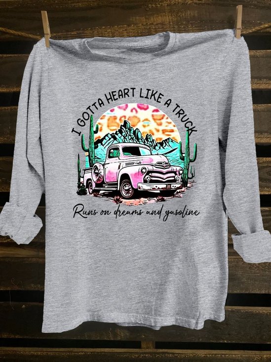 Crew Neck Western Style T-Shirt