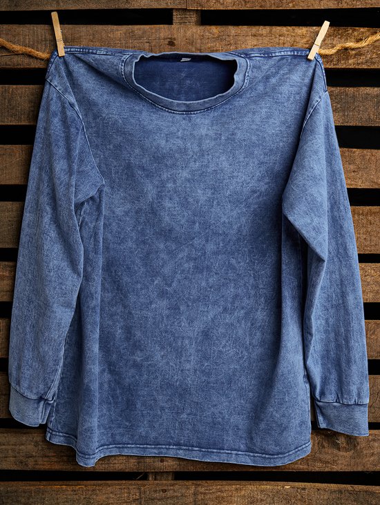 Western Style Loose Distressing Sweatshirt