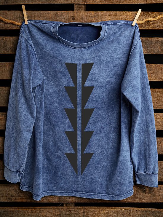 Ethnic Geometry Western Style Cotton Sweatshirt