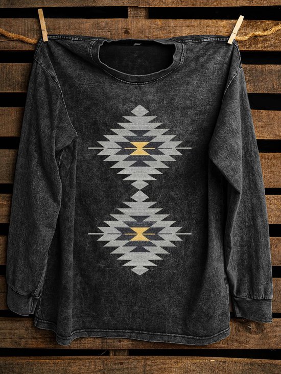Western Style Ethnic Geometry Sweatshirt