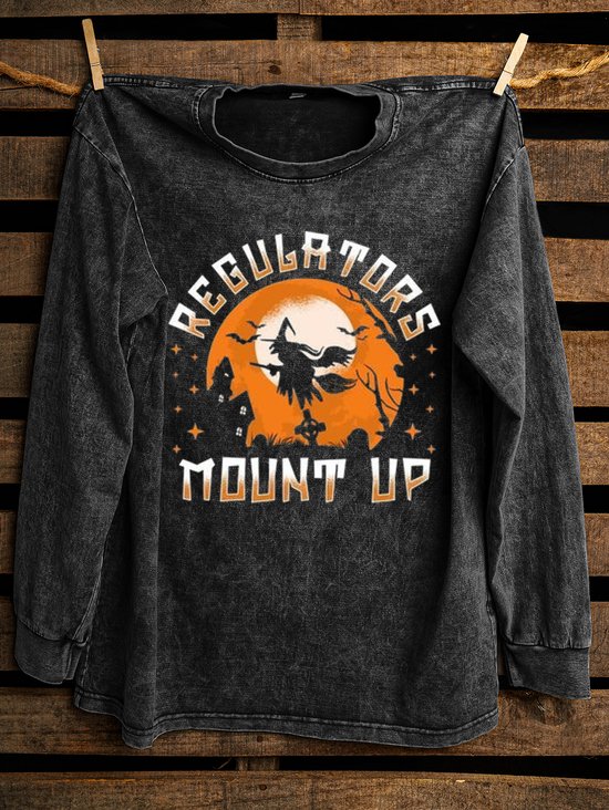 Loose Western Style Distressing Cotton Sweatshirt