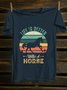 Loose Western Style Cotton-Blend T-Shirt