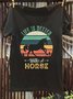 Loose Western Style Cotton-Blend T-Shirt