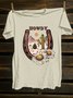 Western Style Cotton-Blend Sun T-Shirt