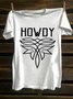 Western Style Western Boot stitch Stitching Howdy T-Shirt