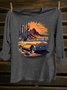 Western Style Loose Crew Neck Car T-Shirt