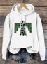 Hoodie Cotton-Blend Western Style Random Print Hoodie