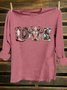 Loose Ethnic Crew Neck Western Style T-Shirt