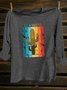 Text Letters Crew Neck Western Style Loose T-Shirt