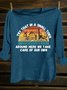 Western Style Text Letters Crew Neck Loose T-Shirt