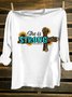 She Is Strong Western Cross Sublimation Cotton-Blend T-Shirt