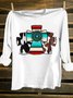 Cotton-Blend Western Style T-Shirt