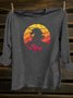 Western Style Loose Cotton-Blend Horse T-Shirt