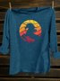Western Style Loose Cotton-Blend Horse T-Shirt