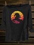 Western Style Loose Cotton-Blend Horse T-Shirt