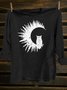 Cotton-Blend Western Style Crew Neck Cat T-Shirt