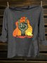 Cactus Scenery Printed Western Style Long SleeveT-Shirt