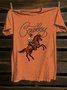 Western Style Cotton-Blend Loose T-Shirt