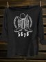 Western Style Abstract Cotton-Blend T-Shirt
