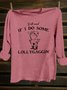 Letter Pattern Western Style Crew Neck T-Shirt