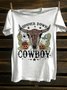 Western Style Loose Halloween Crew Neck T-Shirt