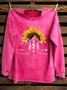 Distressing Loose Western Style Sweatshirt