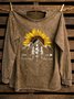 Distressing Loose Western Style Sweatshirt